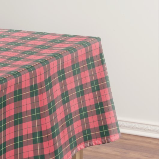 Clan Wallace Pink und Green Reproduction Tartan Tischdecke (Beispiel)