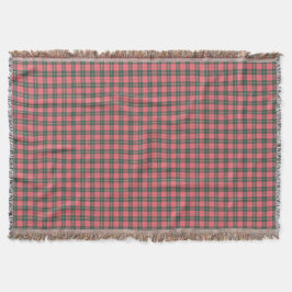 Clan Wallace Pink und Green Scottish Tartan Decke