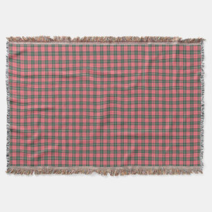 Clan Wallace Pink und Green Scottish Tartan Decke