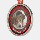 Clan Wallace Red Scottish Kariert Foto Ornament Aus Metall (Links)