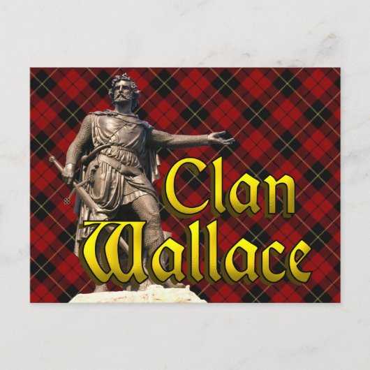 Clan Wallace Scottish Freedom Postkarte (Vorderseite)