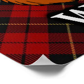 Clan Wallace Scottish Tartan Poster (Ecke)