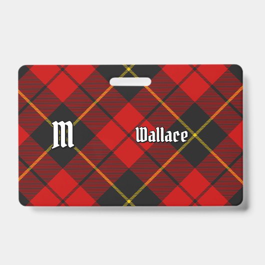 Clan Wallace Tartan Abzeichen Ausweis (Vorderseite)