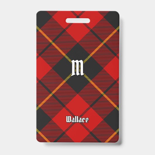 Clan Wallace Tartan Abzeichen Ausweis (Vorderseite)