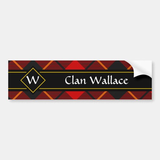 Clan Wallace Tartan Autoaufkleber (Vorne)