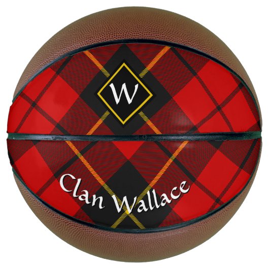 Clan Wallace Tartan Basketball (Vorderseite)