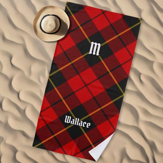 Clan Wallace Tartan Beach Towel Strandtuch