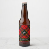 Clan Wallace Tartan Beer Flaschenetikett Bierflaschenetikett (Vorderseite)