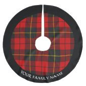 Clan Wallace Tartan Brushed Polyester Tree Skirt Weihnachtsbaumdecke (Vorderseite)
