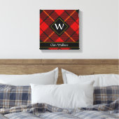 Clan Wallace Tartan Canvas Print Leinwanddruck (Insitu (Schlafzimmer))
