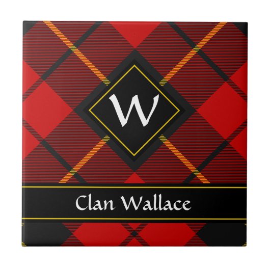 Clan Wallace Tartan Ceramic Tile Fliese (Vorderseite)