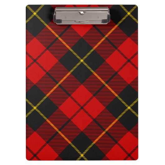 Clan Wallace Tartan Clipboard Klemmbrett (Vorderseite)