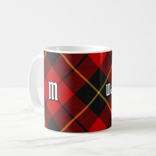 Clan Wallace Tartan Coffee Tasse (Vorderseite Links)