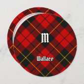Clan Wallace Tartan Einladung (Vorne/Hinten)