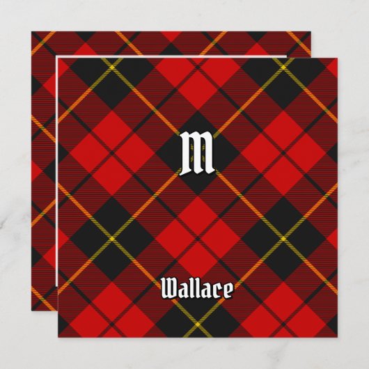 Clan Wallace Tartan Einladung (Vorne/Hinten)