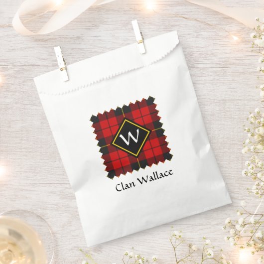Clan Wallace Tartan Favor Bag Geschenktütchen (Ausgeschnitten)