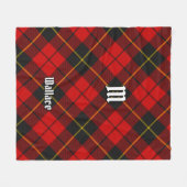 Clan Wallace Tartan Fleece Blanket (Vorderseite (Horizontal))