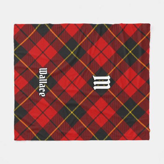 Clan Wallace Tartan Fleece Blanket (Vorderseite (Horizontal))