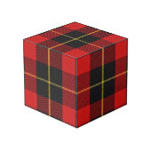 Clan Wallace Tartan House Blessing Würfel (Rückseite Schrägansicht)