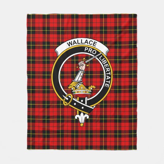 Clan Wallace Tartan Kariert Fleecedecke (Vorderseite)