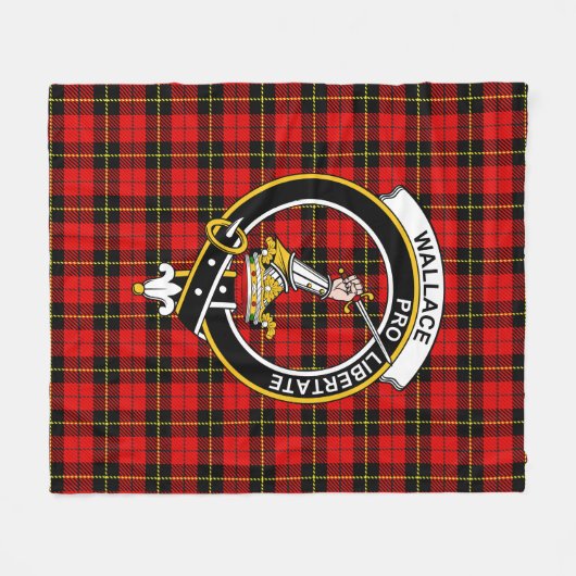 Clan Wallace Tartan Kariert Fleecedecke (Vorderseite (Horizontal))