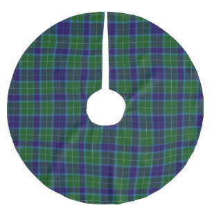 Clan Wallace Tartan Kariert Tree Skirt Polyester Weihnachtsbaumdecke