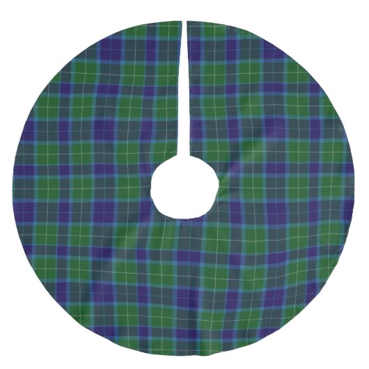 Clan Wallace Tartan Kariert Tree Skirt Polyester Weihnachtsbaumdecke (Vorderseite)