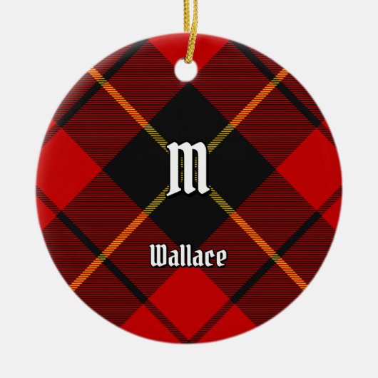 Clan Wallace Tartan Keramik Ornament (Vorne)