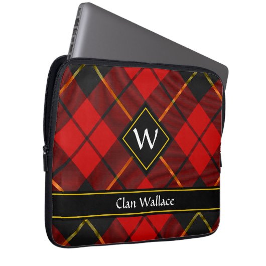 Clan Wallace Tartan Laptop Sleeve (Vorne Rechts)
