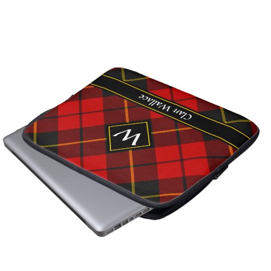Clan Wallace Tartan Laptop Sleeve (Vorne Knopf)