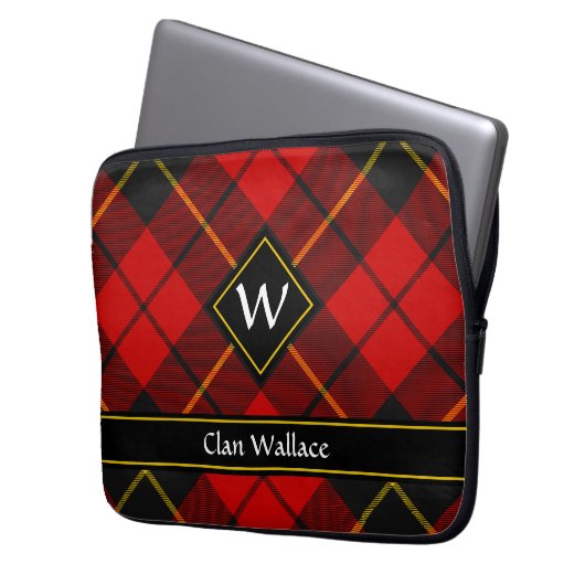 Clan Wallace Tartan Laptop Sleeve (Vorderseite Links)