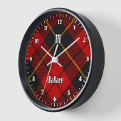 Clan Wallace Tartan Large Clock Uhr (Winkel)