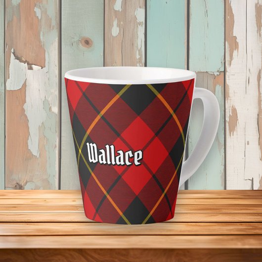 Clan Wallace Tartan Latte Tasse