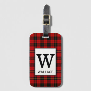 Clan Wallace Tartan Mit Monogramm Gepäckanhänger