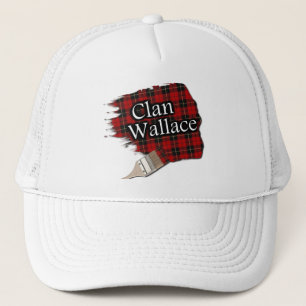 Clan Wallace Tartan Paint Brush Cap Truckerkappe