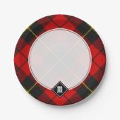Clan Wallace Tartan Paper Tellers Pappteller (Vorderseite)