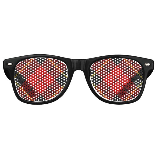 Clan Wallace Tartan Retro Sonnenbrille (Vorderseite)
