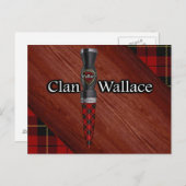 Clan Wallace Tartan Sgian Dubh Blade Postkarte (Vorne/Hinten)