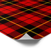 Clan Wallace Tartan und Sporran Poster (Ecke)