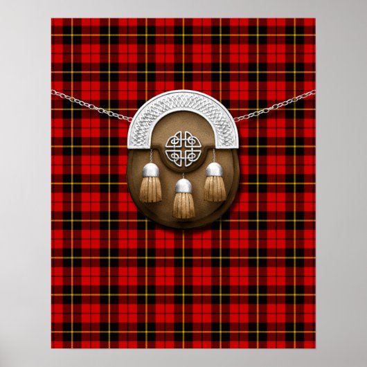 Clan Wallace Tartan und Sporran Poster (Vorne)