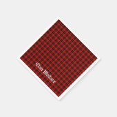 Clan Wallace Tartan und Text Serviette (Ecke)