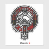 Clan Wallace Tartan Wappen Aufkleber (Blatt)