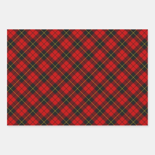 Clan Wallace Tartan Wrapping Paper Sheets Geschenkpapier Set (Vorderseite 3)