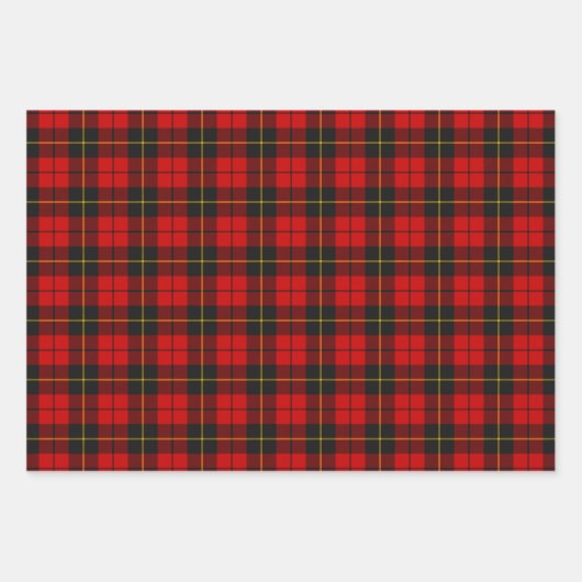 Clan Wallace Tartan Wrapping Paper Sheets Geschenkpapier Set (Vorderseite)
