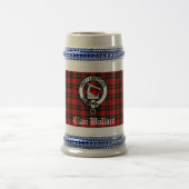 Clan Wallace Wappen Abzeichen und Tartan Bierglas (Mittel)