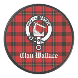 Clan Wallace Wappen Abzeichen und Tartan Eishockey Puck