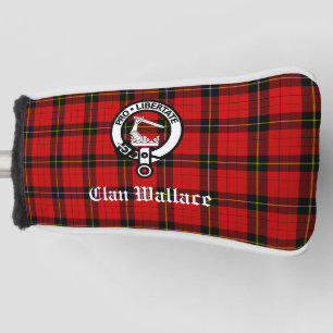 Clan Wallace Wappen Abzeichen und Tartan Golf Headcover