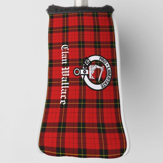 Clan Wallace Wappen Abzeichen und Tartan Golf Headcover (Rotieren 90)