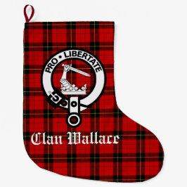 Clan Wallace Wappen Abzeichen und Tartan individue Großer Weihnachtsstrumpf