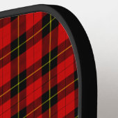 Clan Wallace Wappen Abzeichen und Tartan Pickleball Schläger (Linke Seite)